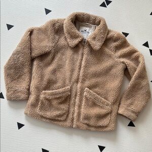 Hollister Tan Sherpa Teddy Jacket Size Medium